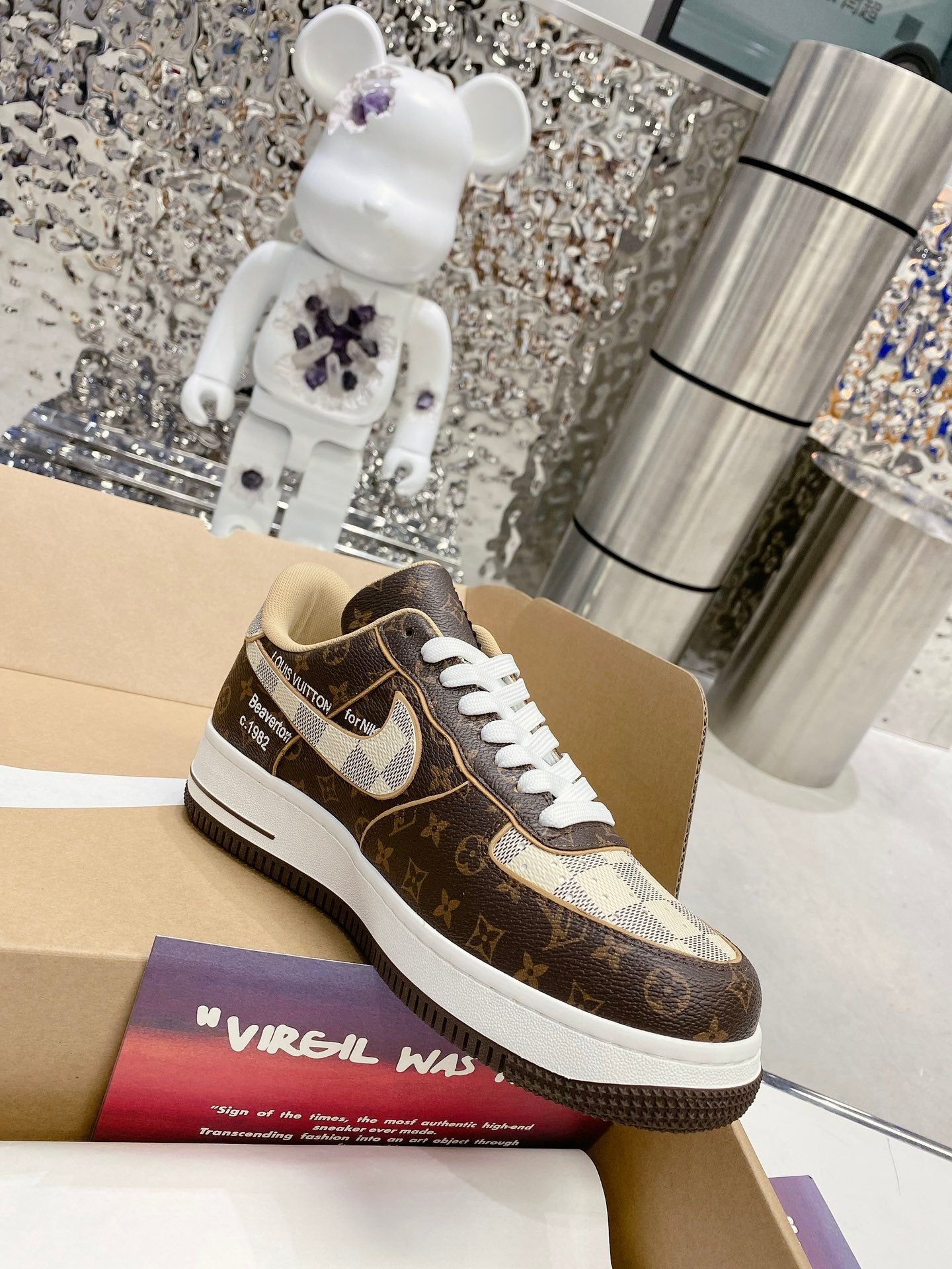 Louis Vuitton Nike Air Force 1 Brown