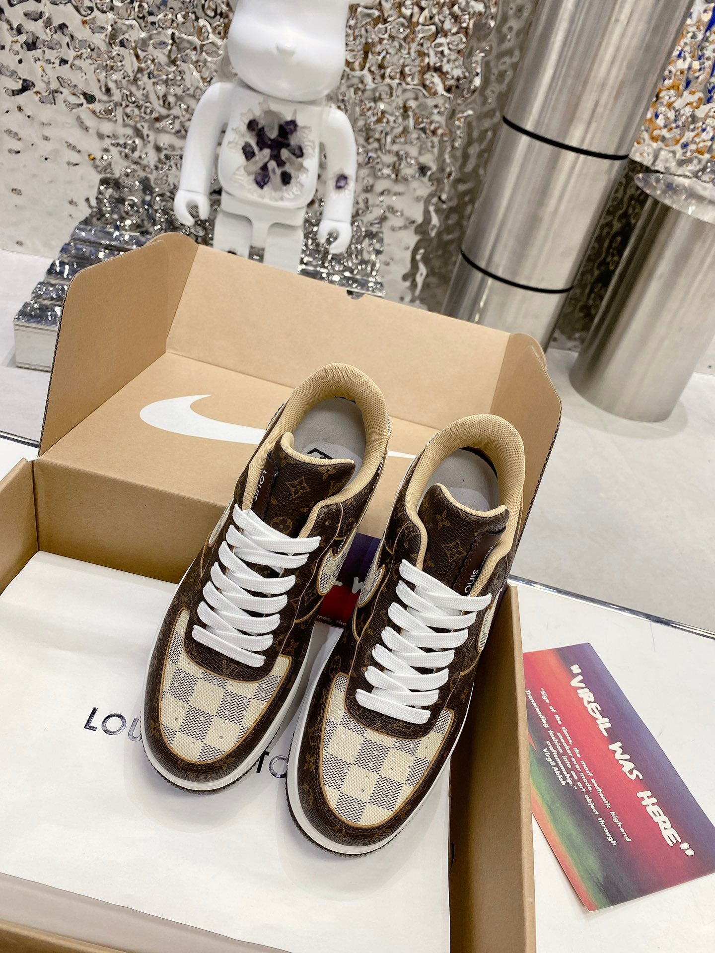 Louis Vuitton Nike Air Force 1 Brown