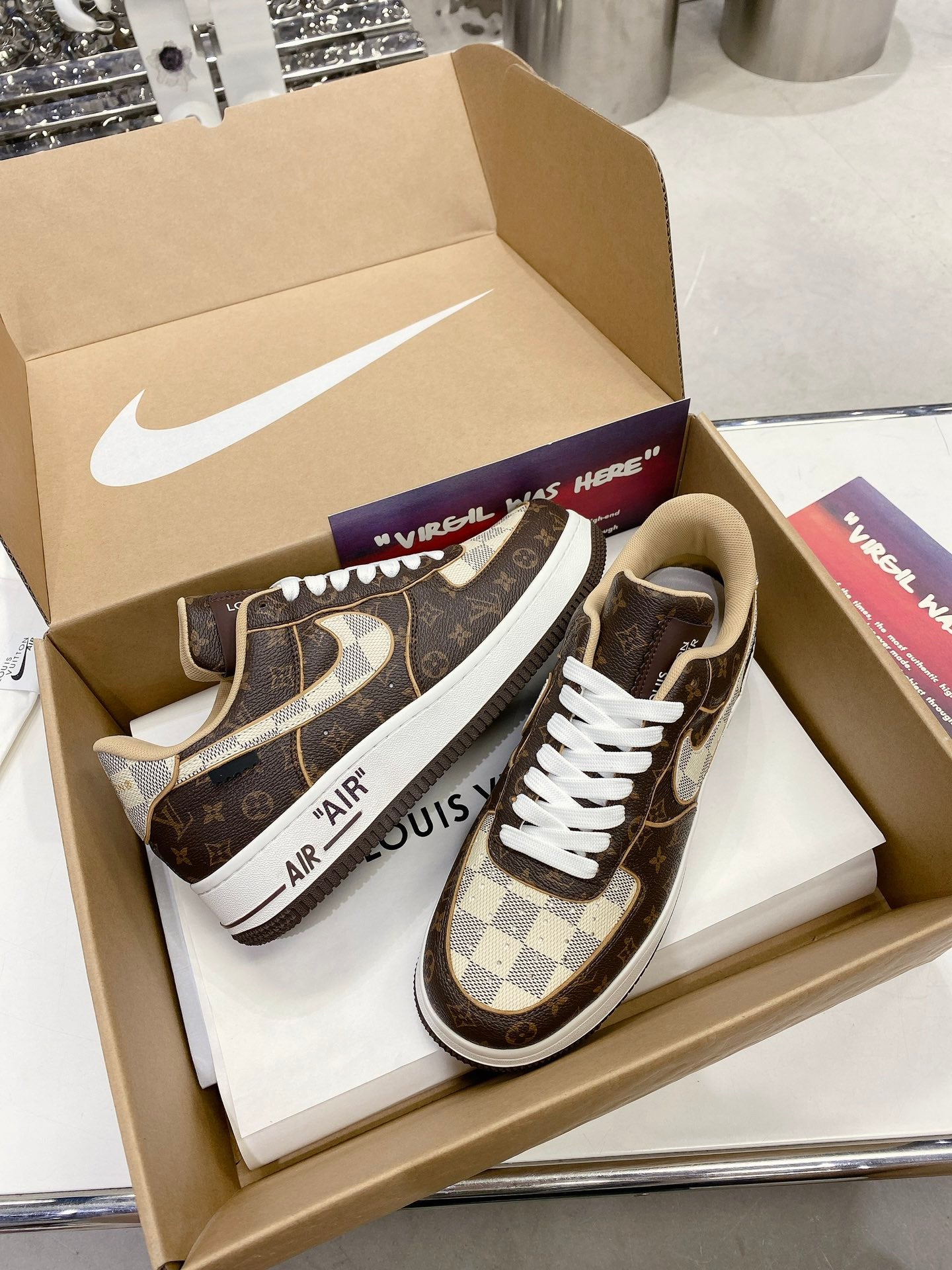 Louis Vuitton Nike Air Force 1 Brown