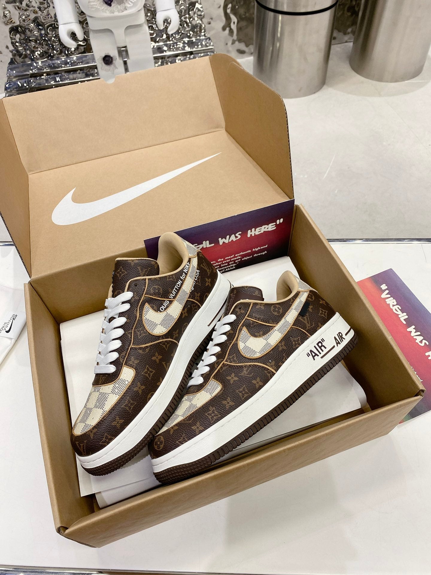 Louis Vuitton Nike Air Force 1 Brown